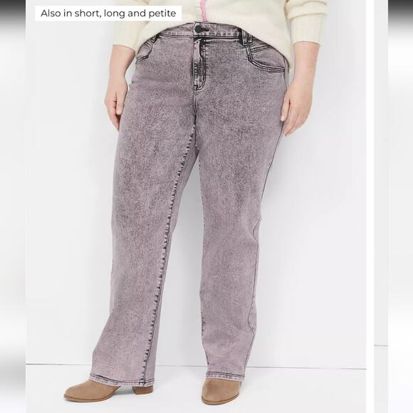 Lane Bryant Relaxed straight colored jeans purple - Picture 1 of 7